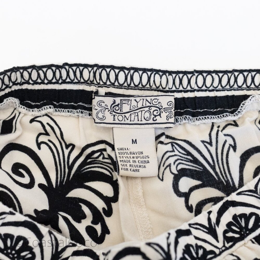 Flying Tomato Palazzo Pants M Wide Leg Baroque Boho Paisley Hippie Festival - Picture 2 of 6